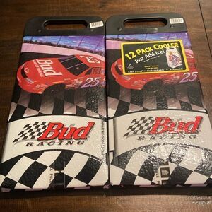 BUDWEISER BEER RACING NASCAR CRAVEN COOLER BAG lot of 2